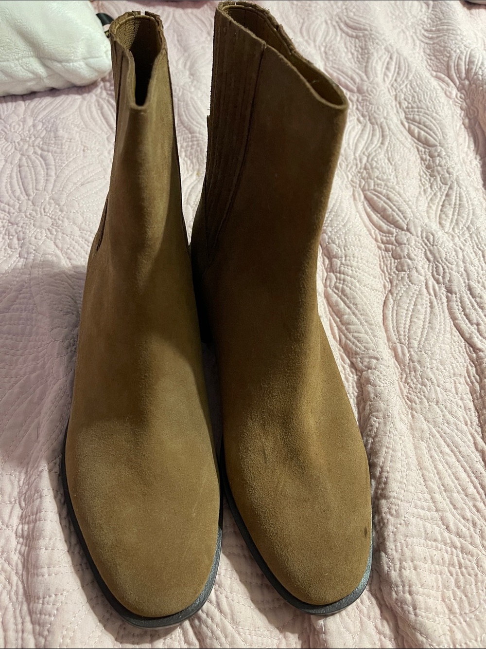 Dolce Vita Brown Suede Ankle Boots with Black Soles